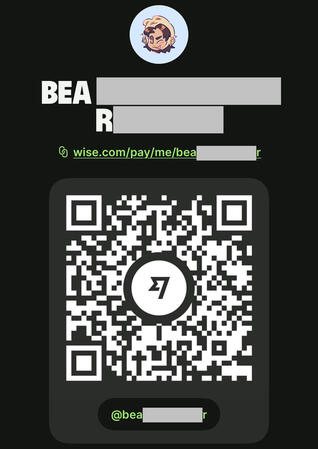 BUNBEARiE's QR Code for Wise