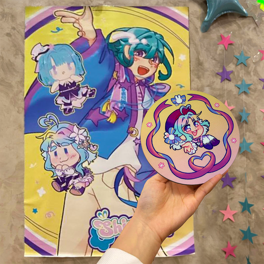 Coaster I made with a poster I collabed on for an Enstars fan event co-organized by me #ShinononDay24